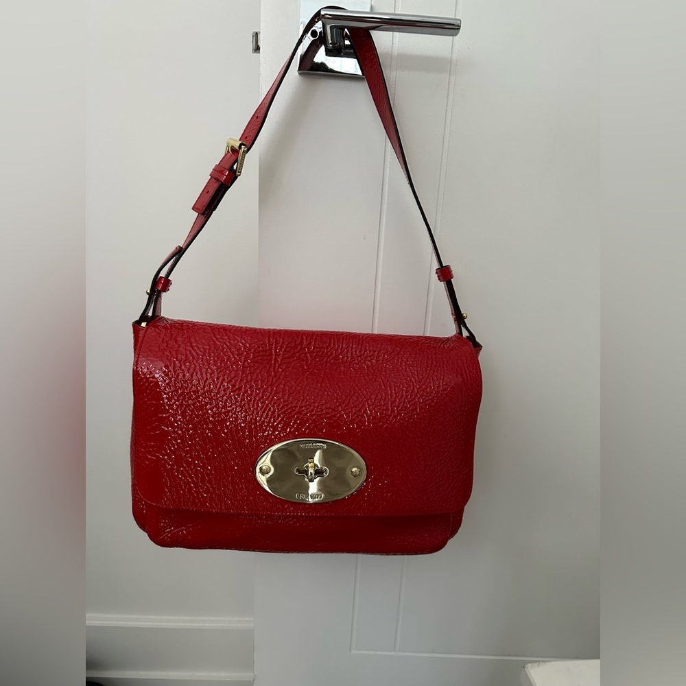 Mulberry Bayswater Shoulder Clutch in Tomato Red - Picture 8 of 9